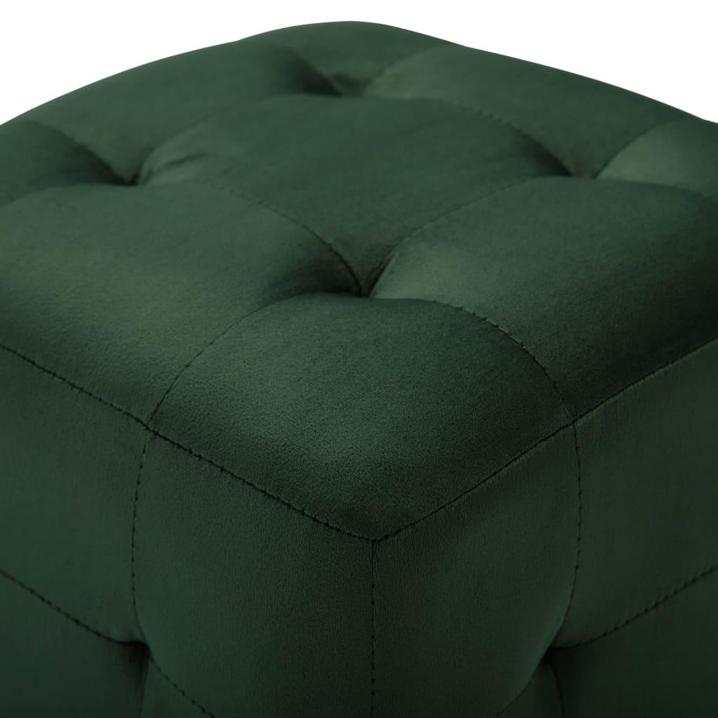 2 pcs Poufs Vert 30 x 30 x 30 cm Tissu velours