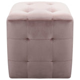 2 pcs Poufs Rose 30 x 30 x 30 cm Tissu velours