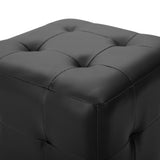 Poufs 2 Stück Schwarz 30 x 30 x 30 cm Kunstleder