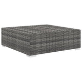 Repose-pied sectionnel 1 pc avec coussin Résine tressée Gris