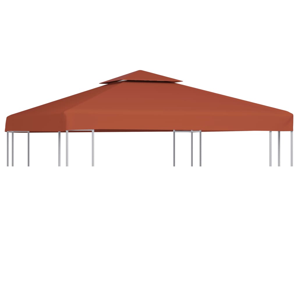 Double top canvas for gazebo 310 g/m² 3x3 m Terracotta