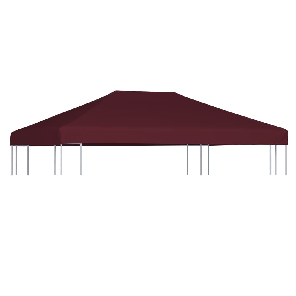 Toile supérieure de gazebo 310 g/m² 3x4 m Bordeaux