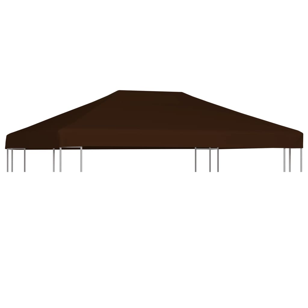 Toile supérieure de gazebo 310 g/m² 3x4 m Marron