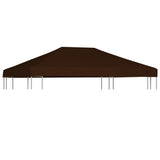 Toile supérieure de gazebo 310 g/m² 3x4 m Marron