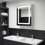 Armoire de salle de bain à miroir LED 50x13x70 cm