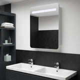 Armoire de salle de bain à miroir LED 60x11x80 cm