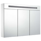 Armoire de salle de bain à miroir LED 88x13x62 cm