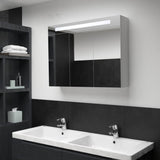 Armoire de salle de bain à miroir LED 88x13x62 cm