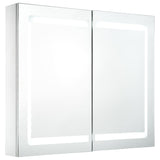 Armoire de salle de bain à miroir LED 80x12,2x68 cm