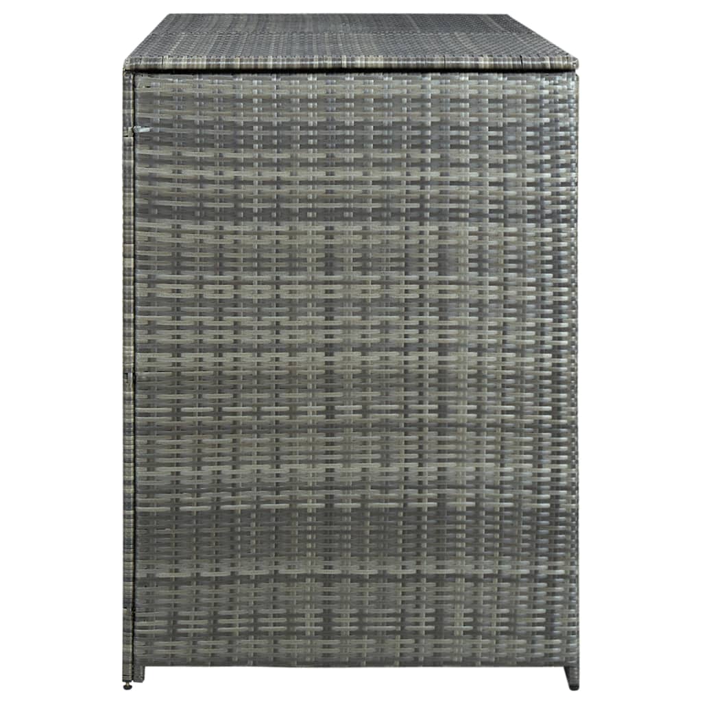 Abri de poubelle double Résine tressée Anthracite 148x77x111cm