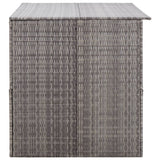 Boîte de rangement de jardin gris 150x100x100 cm résine tressée