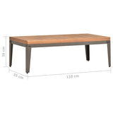 Table basse de jardin 110x55x36 cm Bois solide d'acacia