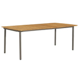 Table de jardin 200x100x72 cm Bois d'acacia solide et acier