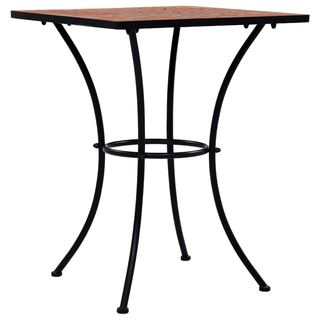 Table de bistro mosaïque Terre cuite 60 cm Céramique