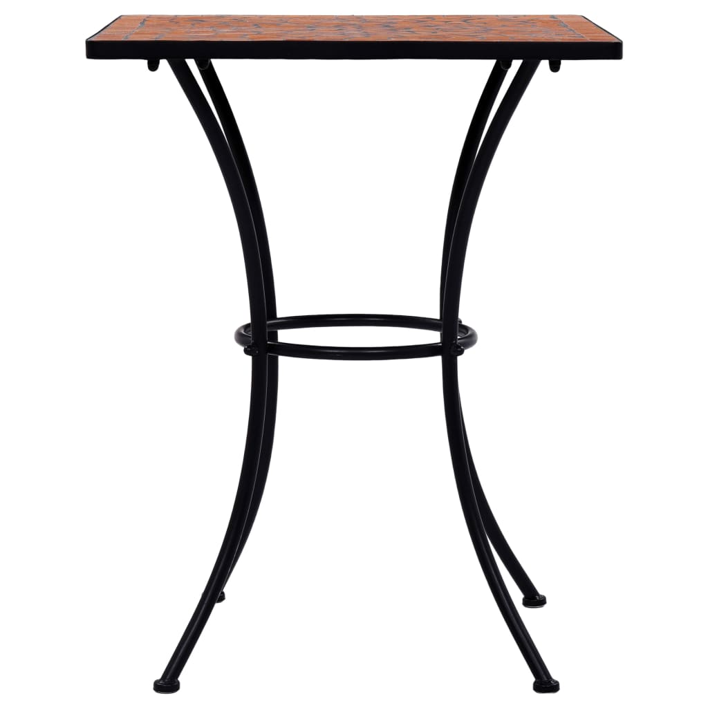 Table de bistro mosaïque Terre cuite 60 cm Céramique