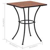 Table de bistro mosaïque Terre cuite 60 cm Céramique