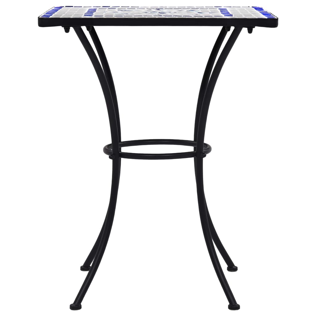 Blue and white mosaic bistro table 60 cm Ceramic