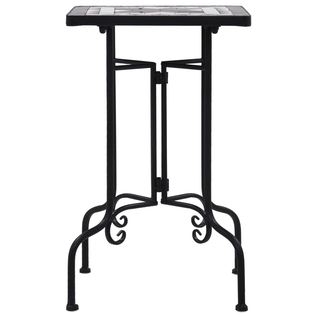 Black and white mosaic bistro table Ceramic