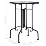 Black and white mosaic bistro table Ceramic