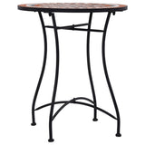 Table de bistro mosaïque Marron 60 cm Céramique