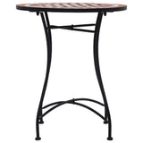 Table de bistro mosaïque Marron 60 cm Céramique