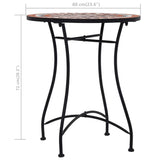 Table de bistro mosaïque Marron 60 cm Céramique