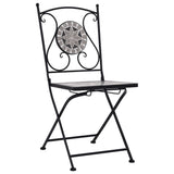 Chaises de bistrot mosaïque lot de 2 Gris