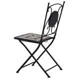 Chaises de bistrot mosaïque lot de 2 Gris