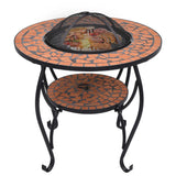 Table de foyer mosaïque Terre cuite 68 cm Céramique