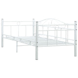 Cadre de lit de repos sans matelas Blanc Métal 90x200cm