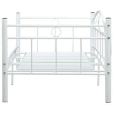 Cadre de lit de repos sans matelas Blanc Métal 90x200cm