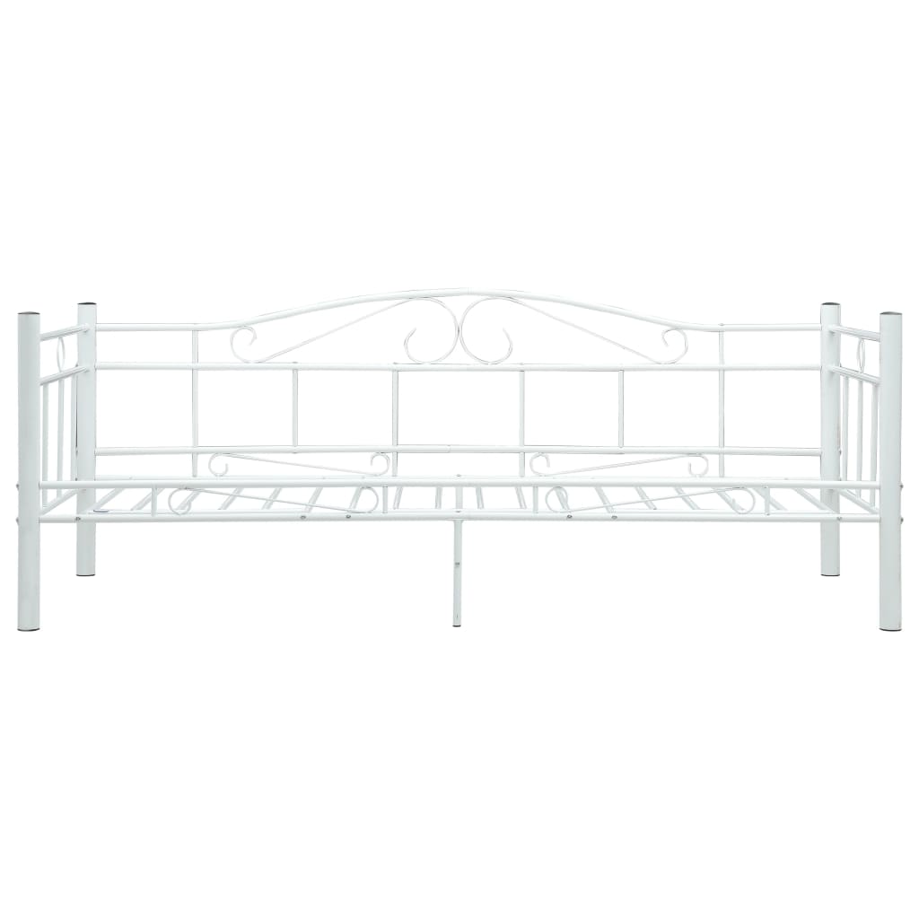 Cadre de lit de repos sans matelas Blanc Métal 90x200cm