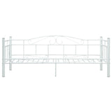 Cadre de lit de repos sans matelas Blanc Métal 90x200cm