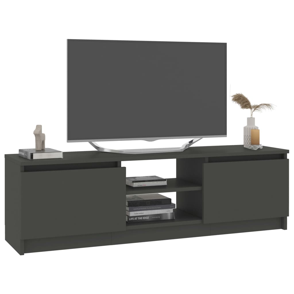 Meuble TV Gris 120x30x35,5 cm Bois d'ingénierie