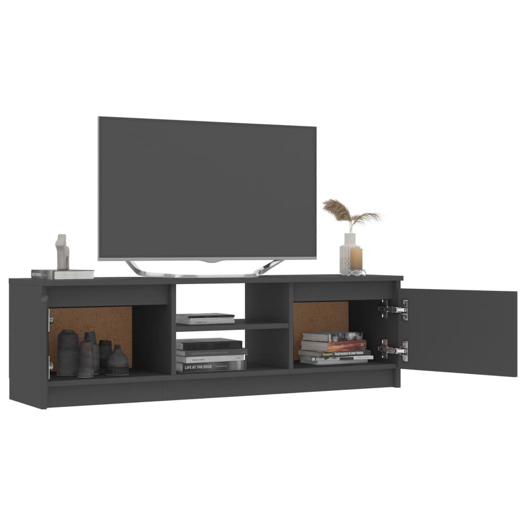 Meuble TV Gris 120x30x35,5 cm Bois d'ingénierie