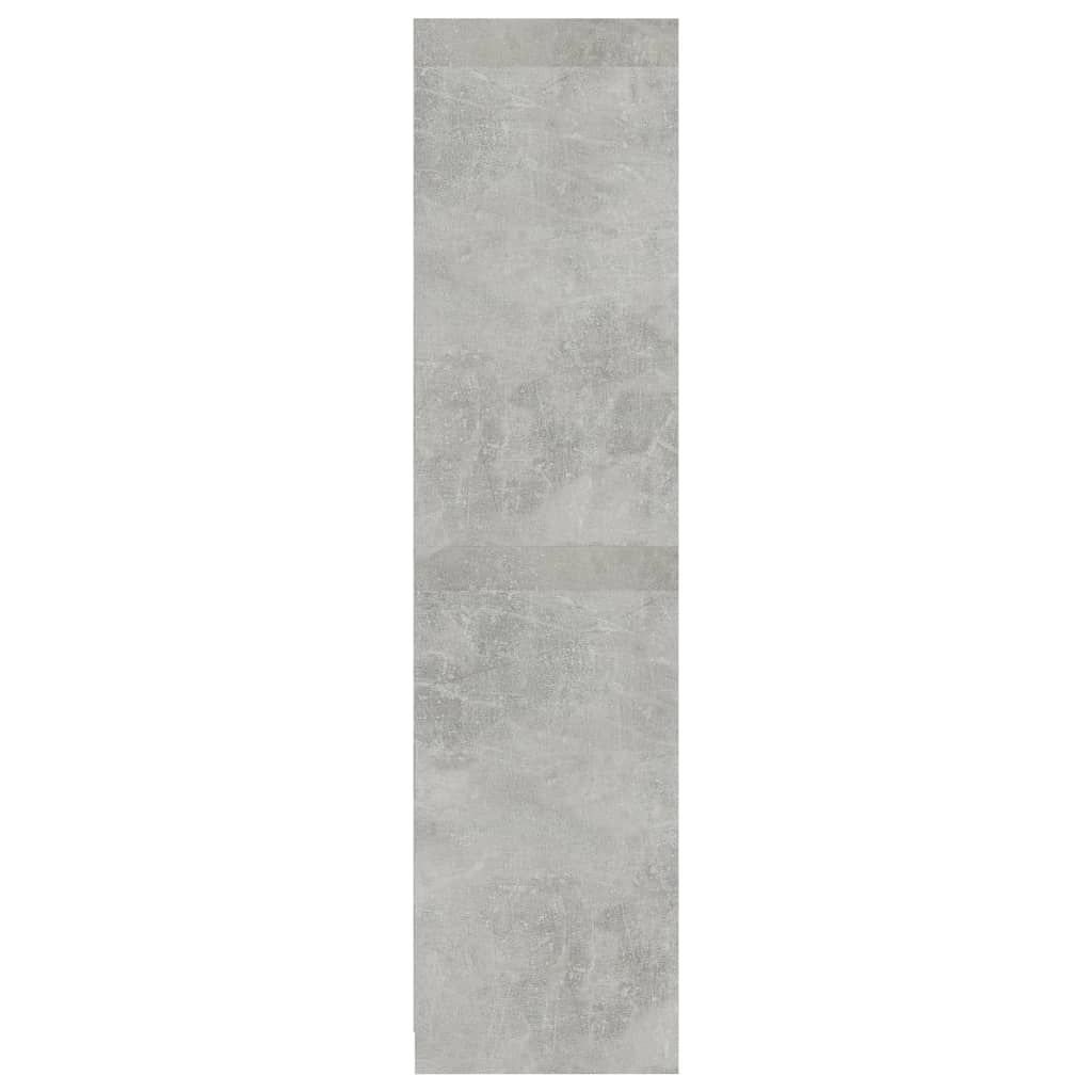 Garde-robe Gris béton 100x50x200 cm Bois d'ingénierie