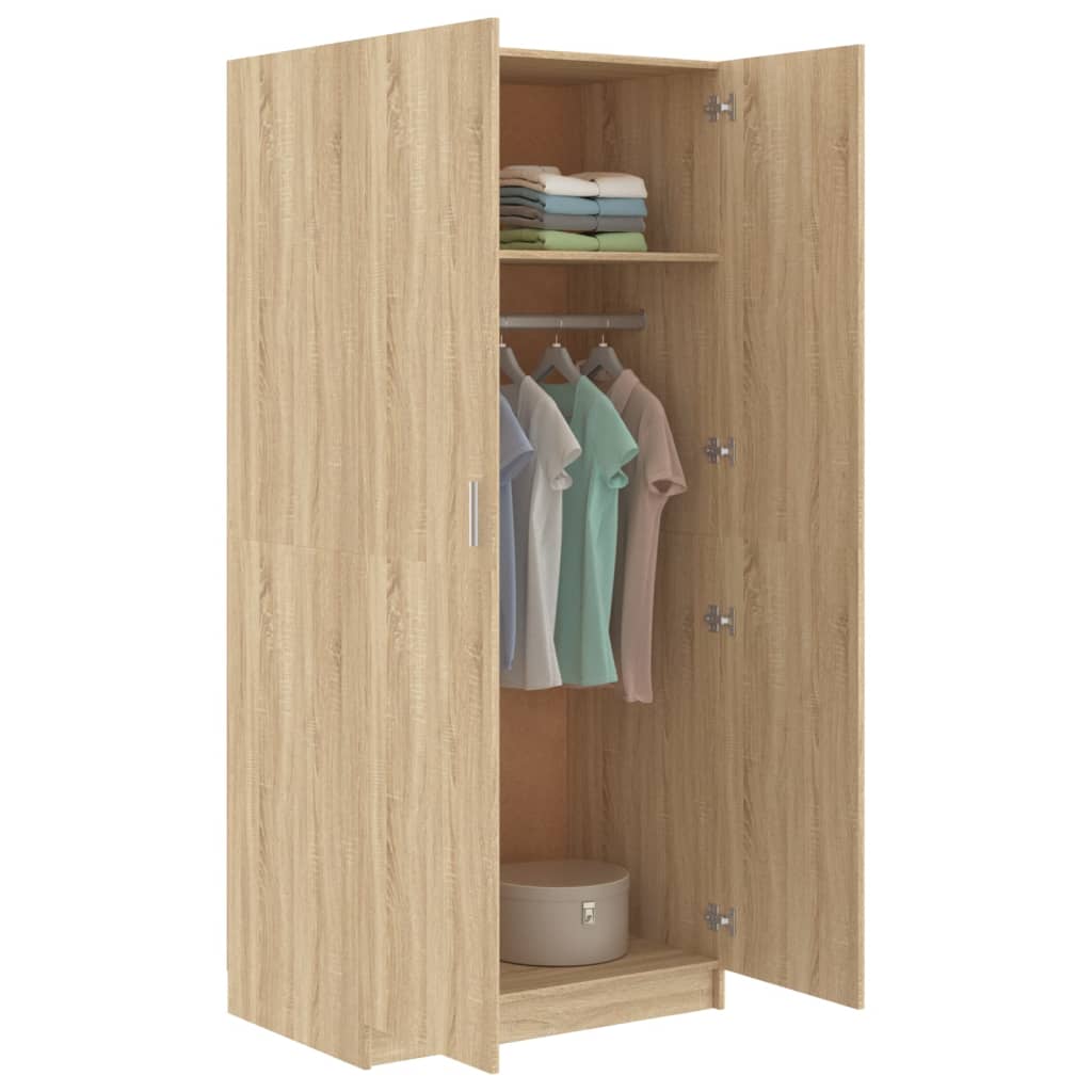 Garde-robe Chêne sonoma 80x52x180 cm Bois d’ingénierie