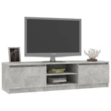 Meuble TV Gris béton 140x40x35,5 cm Bois d'ingénierie