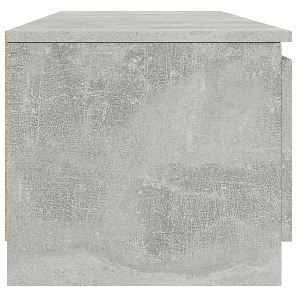 Meuble TV Gris béton 140x40x35,5 cm Bois d'ingénierie