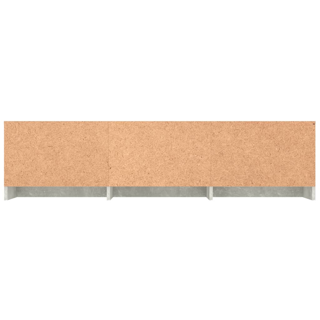 Meuble TV Gris béton 140x40x35,5 cm Bois d'ingénierie