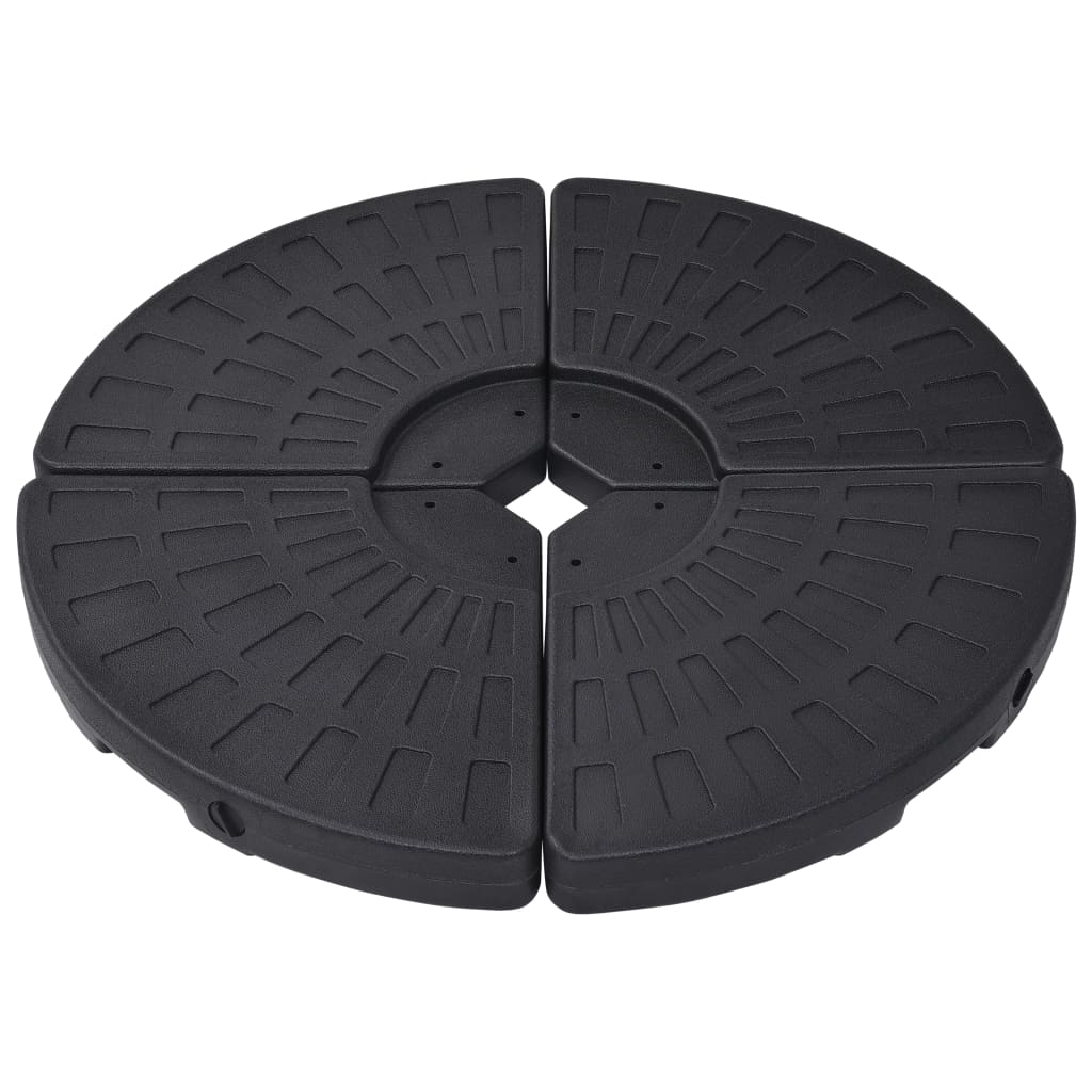 4 pcs Black Fan Shaped Parasol Base