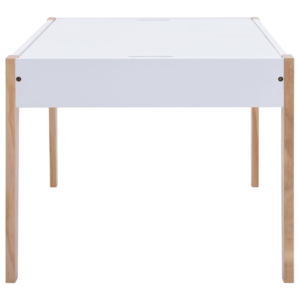 Ensemble de table et chaises pour enfants 3 pcs Noir et blanc