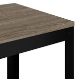 Table d'appoint Gris et noir 40x40x45 cm MDF et fer