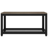 Table basse Gris et noir 90x45x45 cm MDF et fer