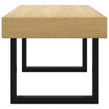 Table basse Marron clair et noir 90x45x40 cm MDF et fer