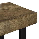 Table basse Marron foncé et noir 90x45x40 cm MDF et fer