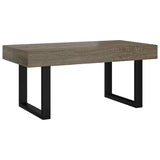 Table basse Gris et noir 90x45x40 cm MDF et fer