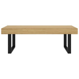 Table basse Marron clair et noir 120x60x40 cm MDF et fer