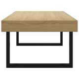 Table basse Marron clair et noir 120x60x40 cm MDF et fer