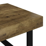 Table basse Marron foncé et noir 120x60x40 cm MDF et fer